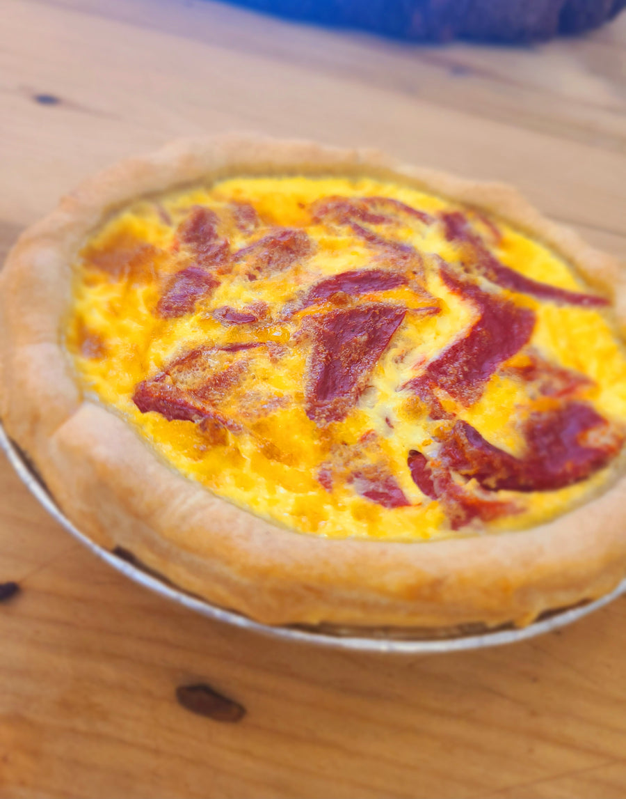 Roasted Red pepper & Swiss Quiche (8 inch)