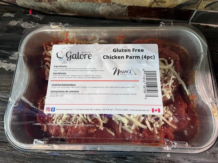 Chicken Parmesan (4pc) Gluten free!