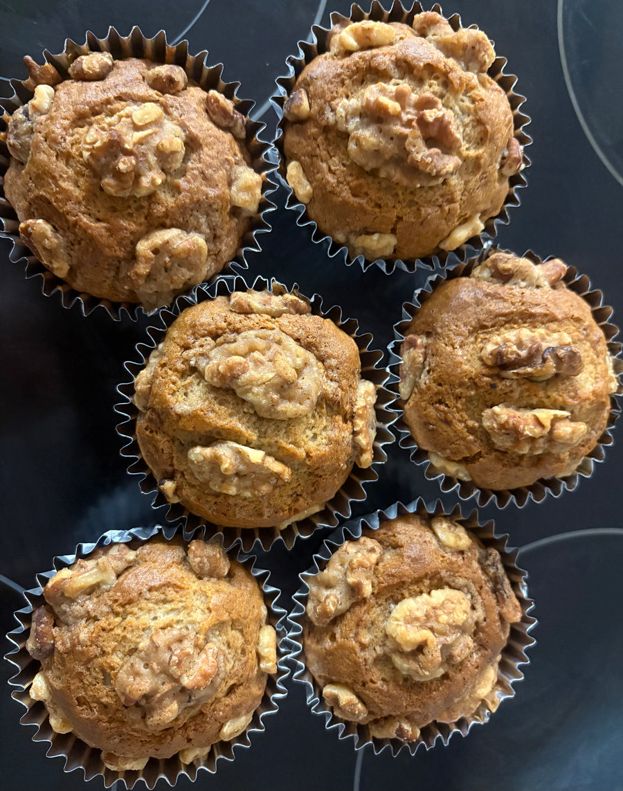 Banana Walnut Muffins (pack of 6)